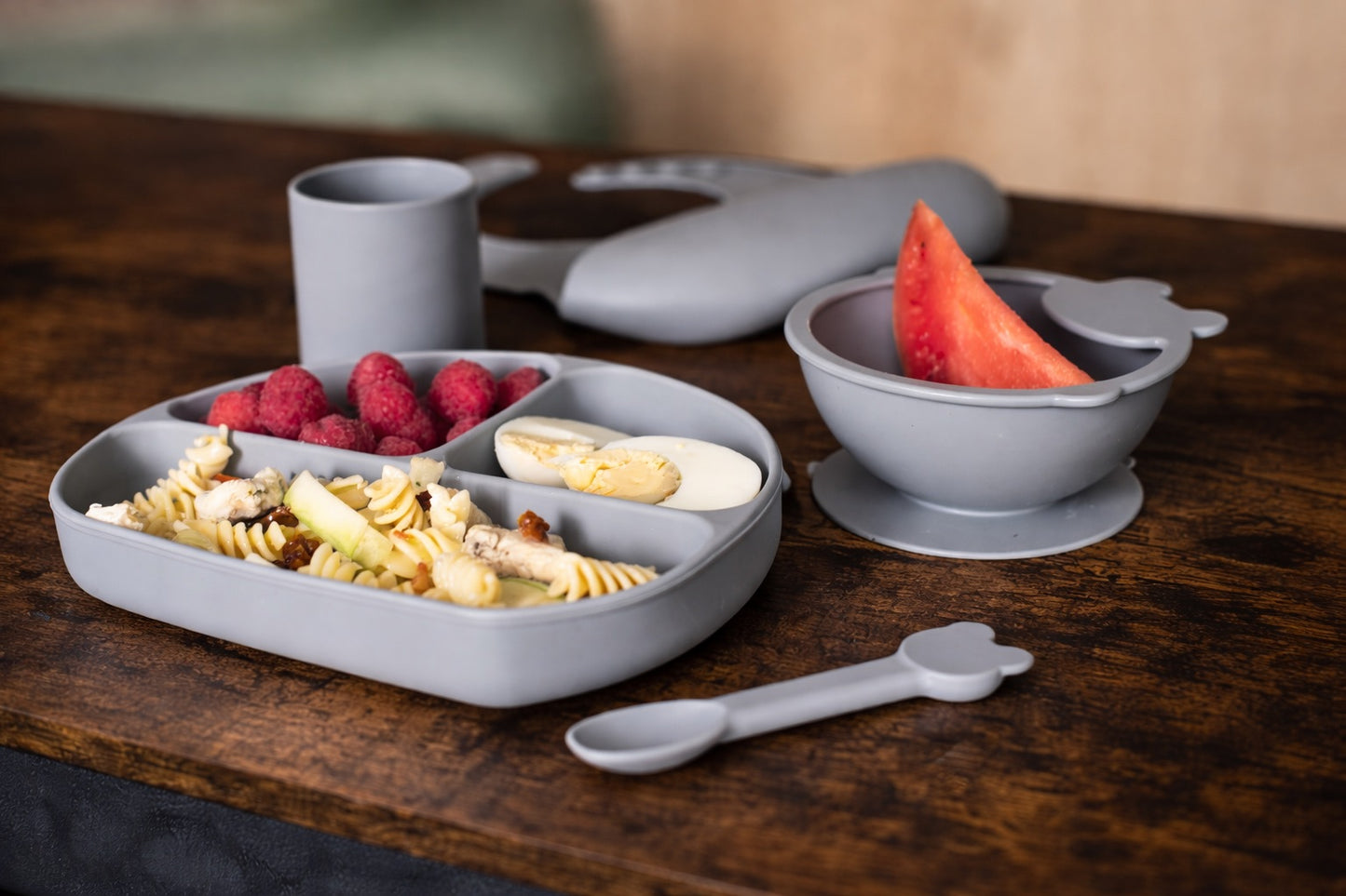 Coffret Repas Zen – Coffret Repas Bébé en Silicone avec Ventouses