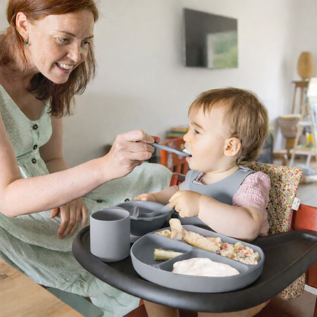 Coffret Repas Zen – Coffret Repas Bébé en Silicone avec Ventouses