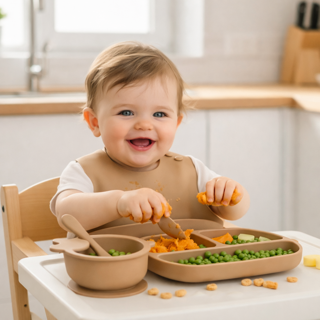 Coffret Repas Zen – Coffret Repas Bébé en Silicone avec Ventouses