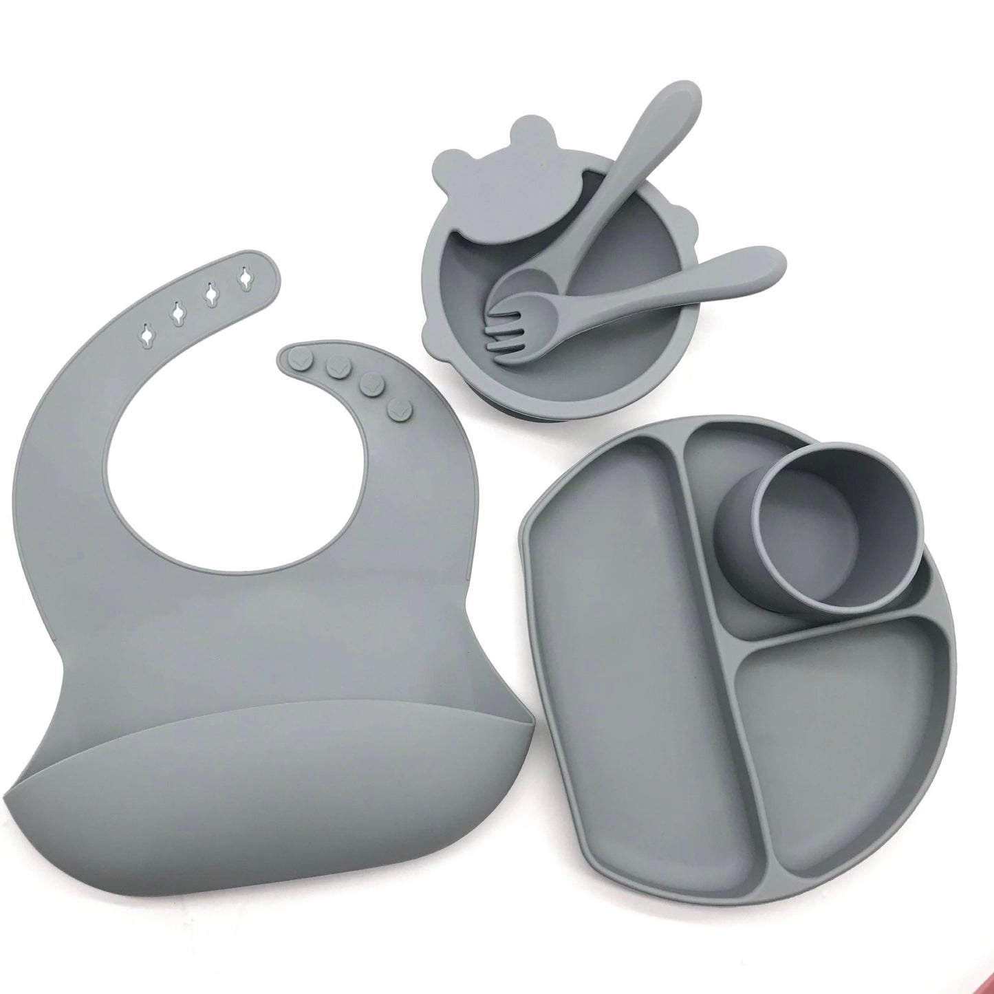 Coffret Repas Zen – Coffret Repas Bébé en Silicone avec Ventouses
